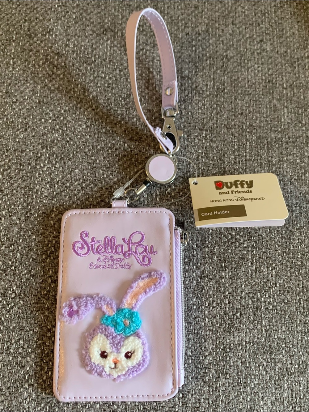 BNWT HK Disneyland StellaLou Retractable Card Holder Zipper Coin Pouch Duffy